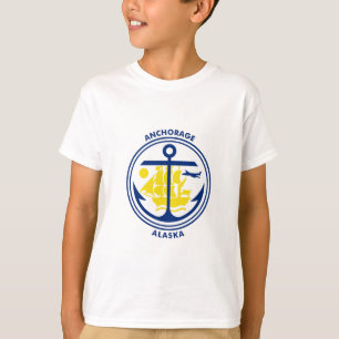 Camiseta del emblema de Anchorage, Alaska