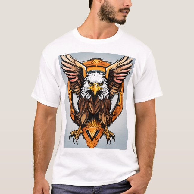 Camiseta del emblema del águila de cristal dinámic (Anverso)
