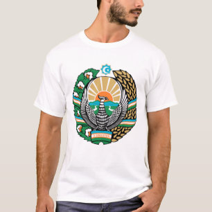 Camiseta del emblema del Uzbek