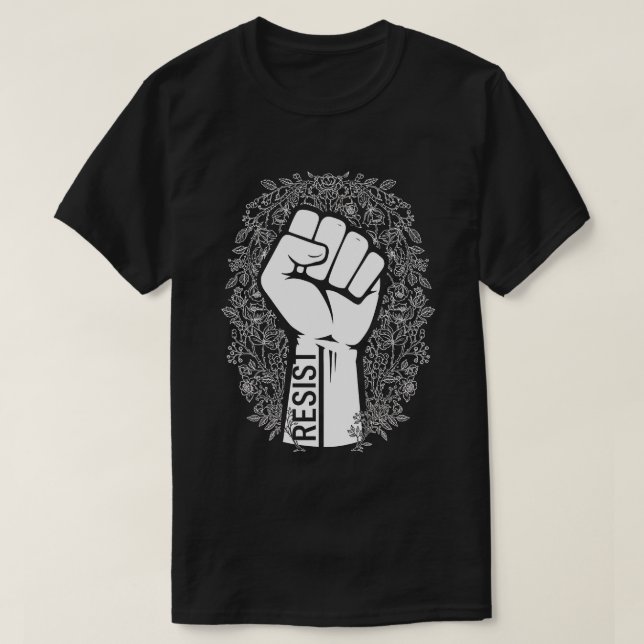 Camiseta del emblema floral Resist (Diseño del anverso)