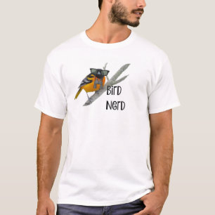 Camiseta del empollón del pájaro