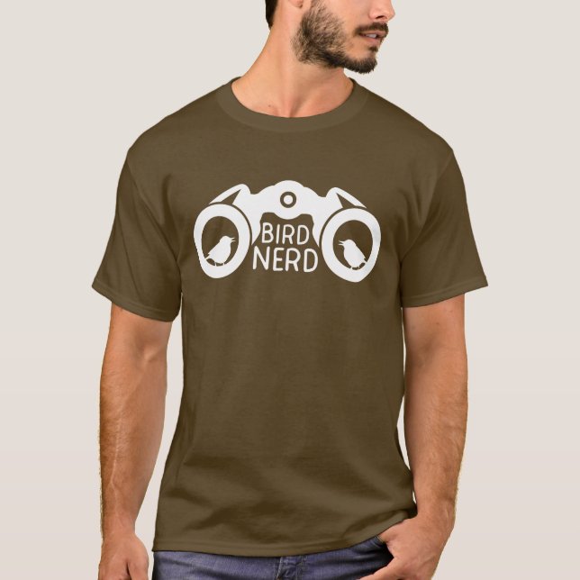 Camiseta del empollón del pájaro (Anverso)