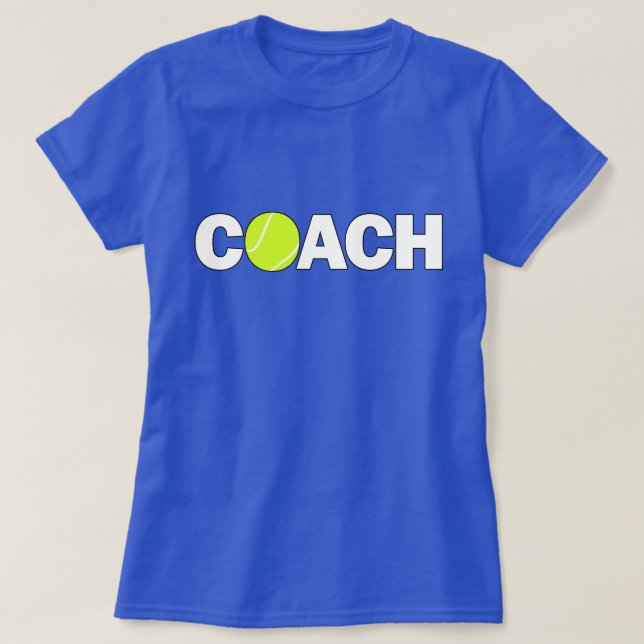 Camiseta del entrenador de tenis femenino (Diseño del anverso)