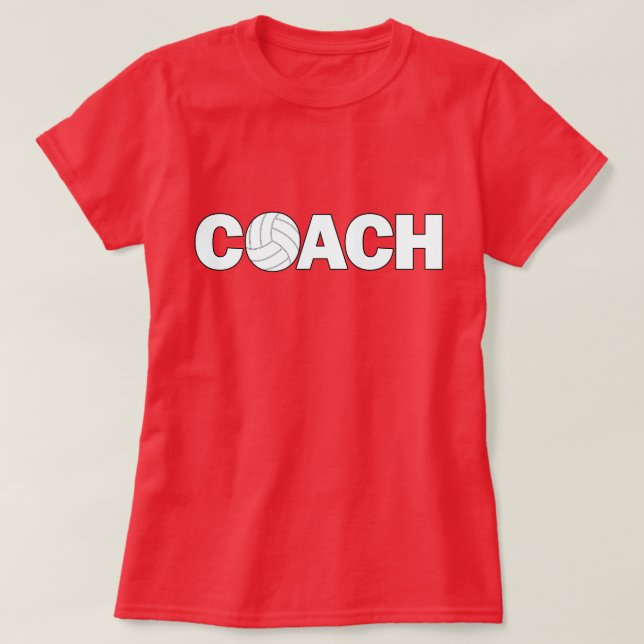 Camiseta del entrenador de voleibol femenino (Diseño del anverso)