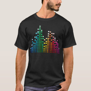 Camiseta del equalizador de la música