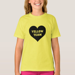 Camiseta del equipo amarillo de la guerra de color