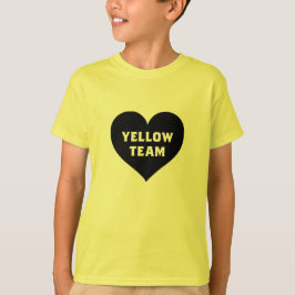 Camiseta del equipo amarillo de la guerra de color