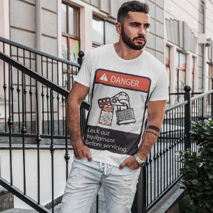 Camiseta del equipo de bloqueo de peligro