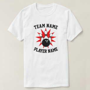Camiseta del equipo de bolos personalizado