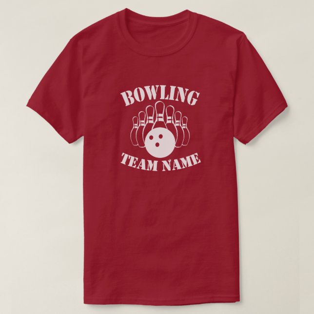Camiseta del equipo de bolos personalizado (Diseño del anverso)