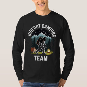 Camiseta del equipo de camping de Bigfoot, diverti