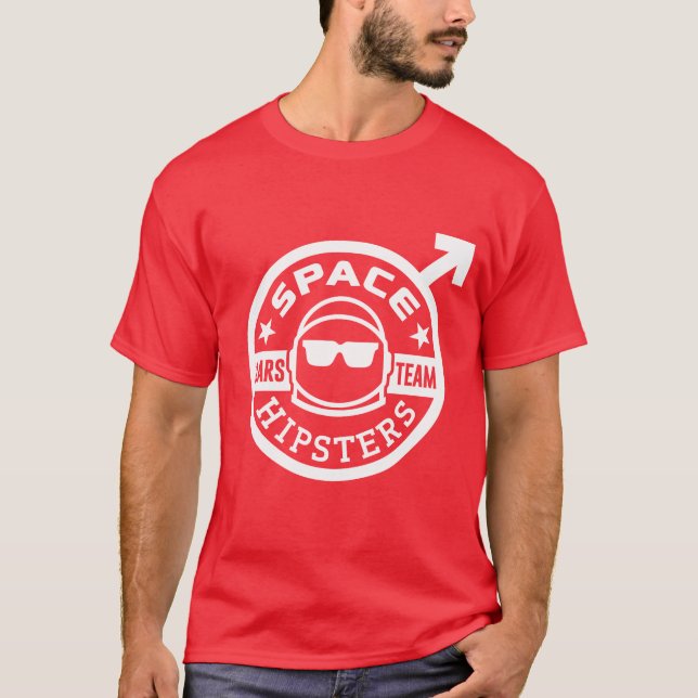 Camiseta del equipo de Hipsters® Marte del espacio (Anverso)