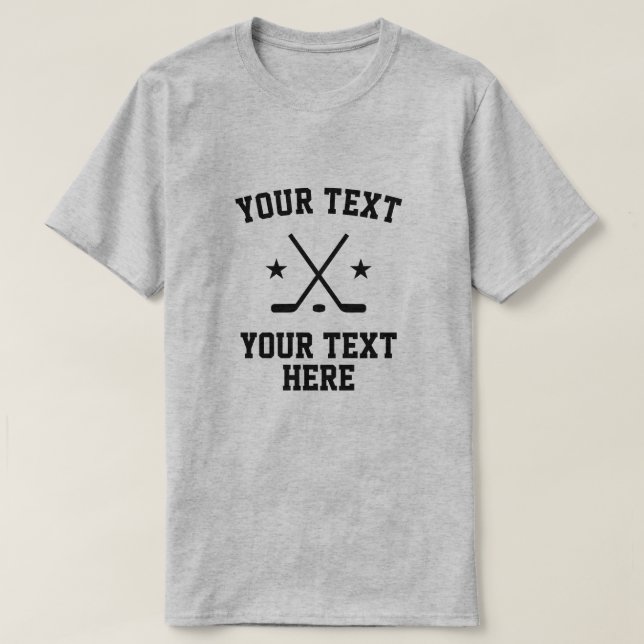 camiseta del equipo de hockey sobre hielo personal (Diseño del anverso)