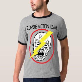 Camiseta del equipo de la acción del zombi