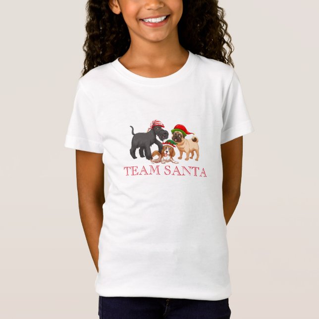 Camiseta del equipo de vacaciones de Santa Kids (Anverso)