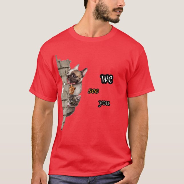 camiseta del equipo de vigilancia lindo (Anverso)