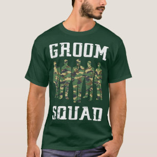 Camiseta del equipo del novio Camuflaje Fiesta de