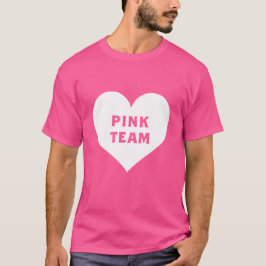 Camiseta del equipo rosa de la guerra de colores