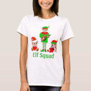 Camiseta del escuadrón de elfos modernos de Navida
