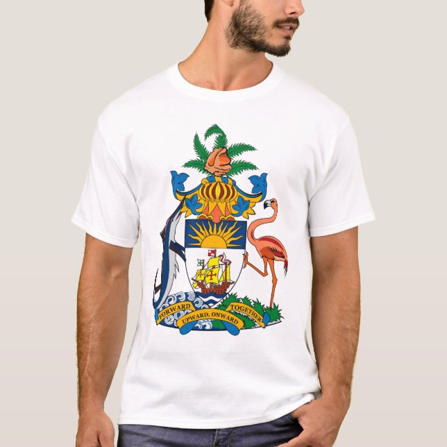 Camiseta del escudo de armas de Bahamas (Anverso)