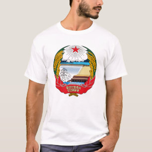 Camiseta del escudo de armas de Corea del Norte