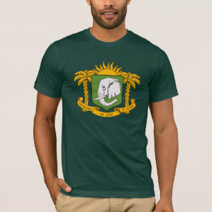 Camiseta del escudo de armas de Costa de Marfil