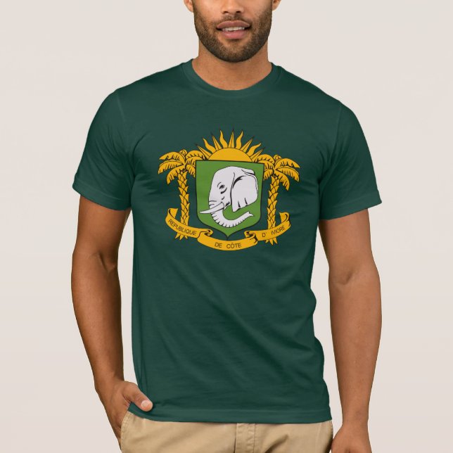 Camiseta del escudo de armas de Costa de Marfil (Anverso)