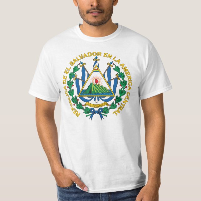 Camiseta del escudo de armas de El Salvador (Anverso)
