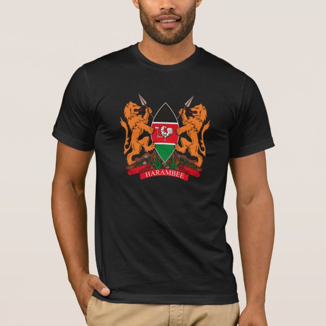 Camiseta del Escudo de Armas de Kenia (Anverso)