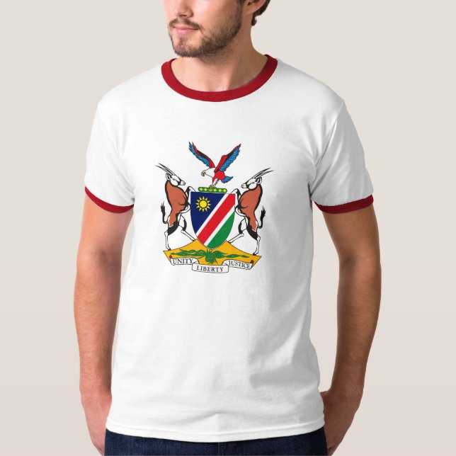 Camiseta del escudo de armas de Namibia (Anverso)