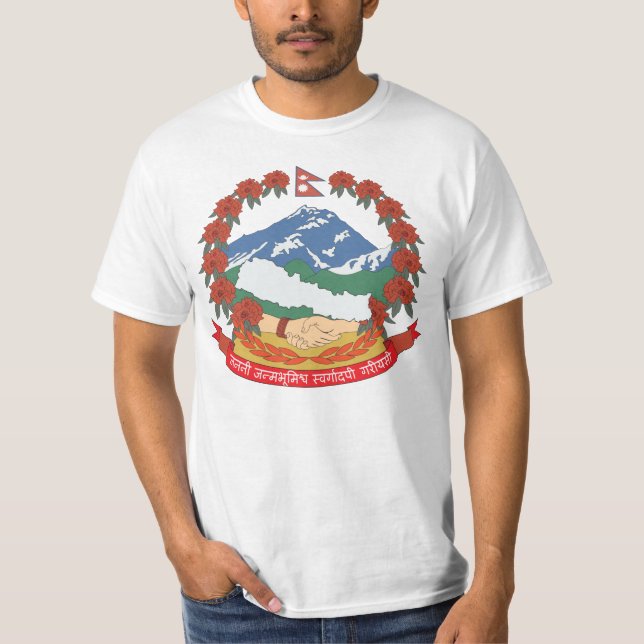 Camiseta del escudo de armas de Nepal (Anverso)