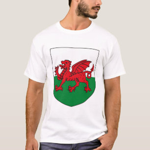Camiseta del escudo de armas de País de Gales