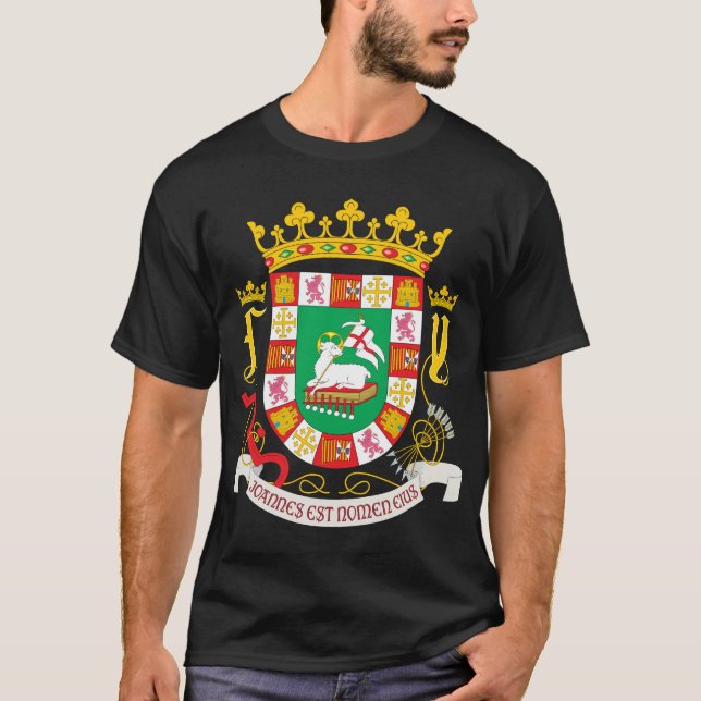 Camiseta del escudo de armas de Puerto Rico (Anverso)