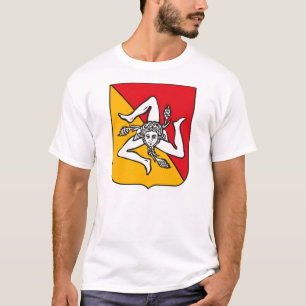 Camiseta del escudo de armas de Sicilia