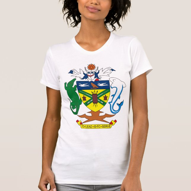 Camiseta del escudo de armas de Solomon Island (Anverso)