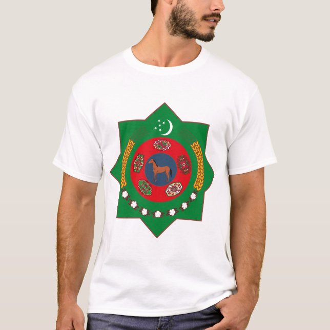 Camiseta del escudo de armas de Turkmenistán (Anverso)