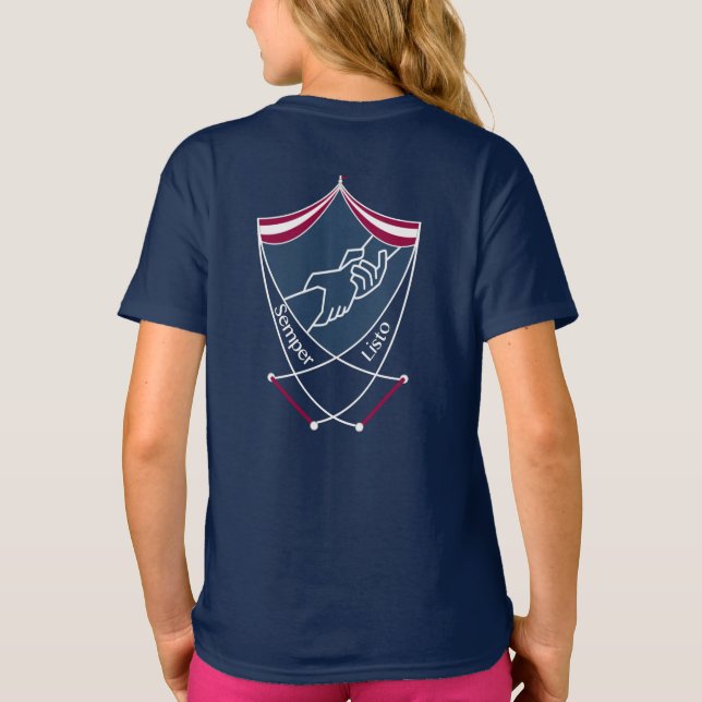 Camiseta del escudo de armas TC2 oscura (Reverso)