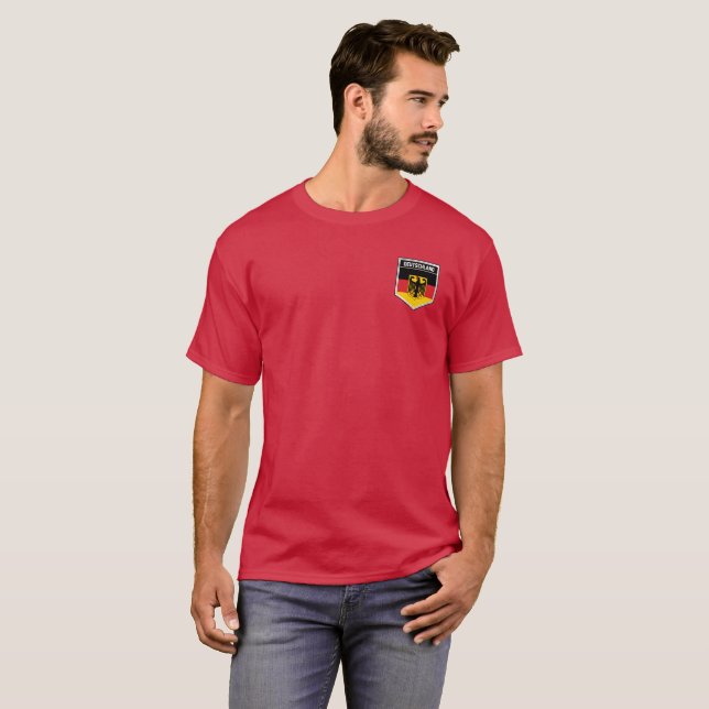 Camiseta del Escudo de la Bandera de Alemania/Deut (Anverso completo)