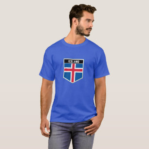 Camiseta del Escudo de la Bandera de Islandia