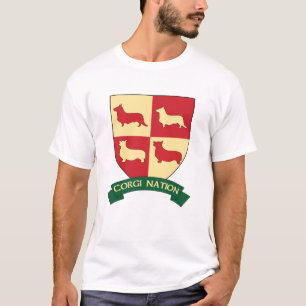 Camiseta del escudo de la nación del Corgi