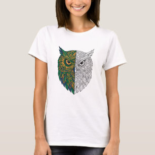 Camiseta del espíritu artístico mandala del búho s