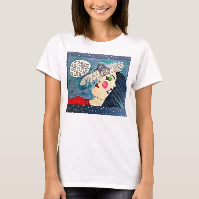 CAMISETA DEL ESPÍRITU LIBRE DEL MÚN CHICA ART. (Anverso)
