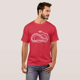 Camiseta del esqueleto de la serpiente del vintage