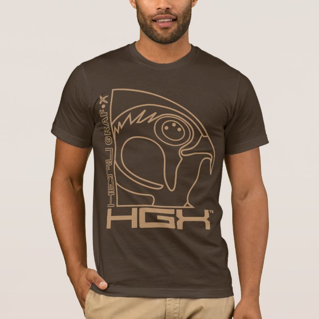 Camiseta del esquema del moreno de HGX (Anverso)
