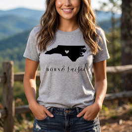 Camiseta del estado de Carolina del Norte Nacido y