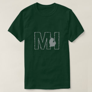 Camiseta del estado de Michigan MI