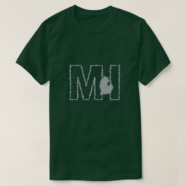 Camiseta del estado de Michigan MI (Diseño del anverso)