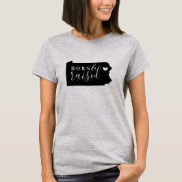 Camiseta del estado de Pennsylvania Nacido y Criad
