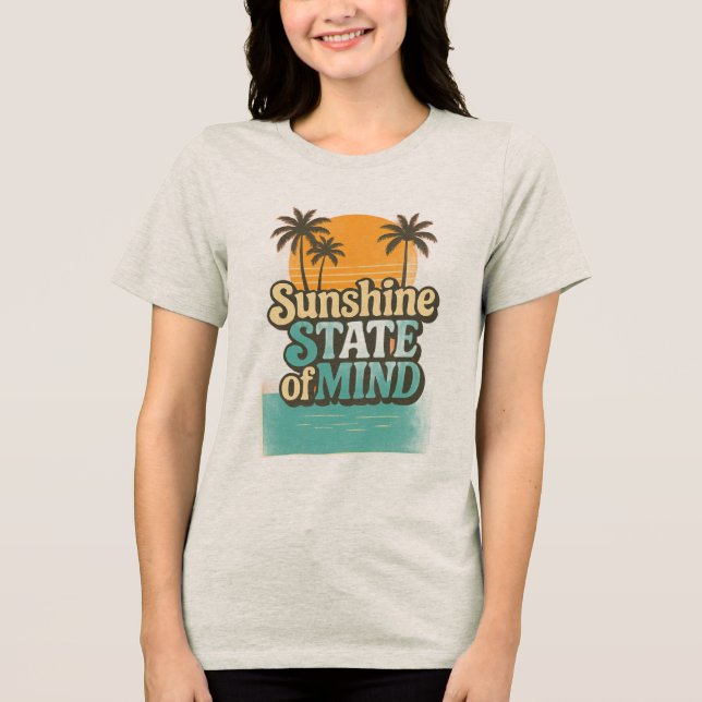 Camiseta del Estado del Sol, Camisa Retro de Vacac (Anverso)
