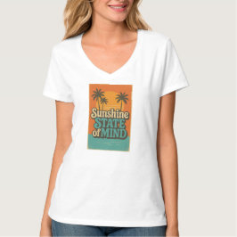 Camiseta del Estado del Sol, Camisa Retro de Vacac